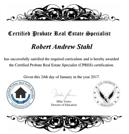 Probate Certificate